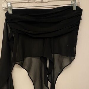 Black Sheer Drape top